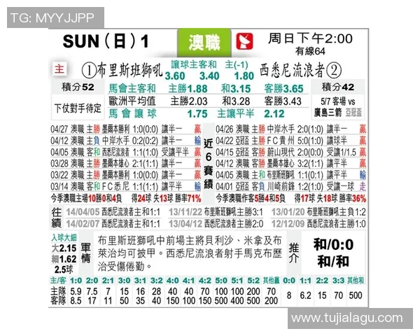 惠灵顿与布里斯班历史交锋战绩分析及近期表现对比 惠灵顿与布里斯班历史交锋战绩分析及近期表现对比